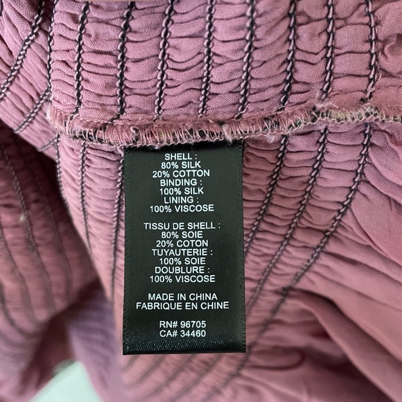 REBECCA TAYLOR | $550 Bouquet Floral Silk Smocked Dress, Size Small - Picture 8 of 11